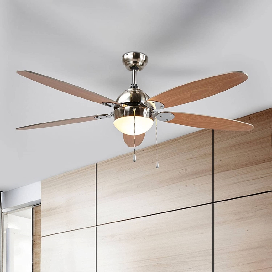 Griestu lampa ar ventilatoru LEVIAN 1xE14/60W/230V dižskābardis