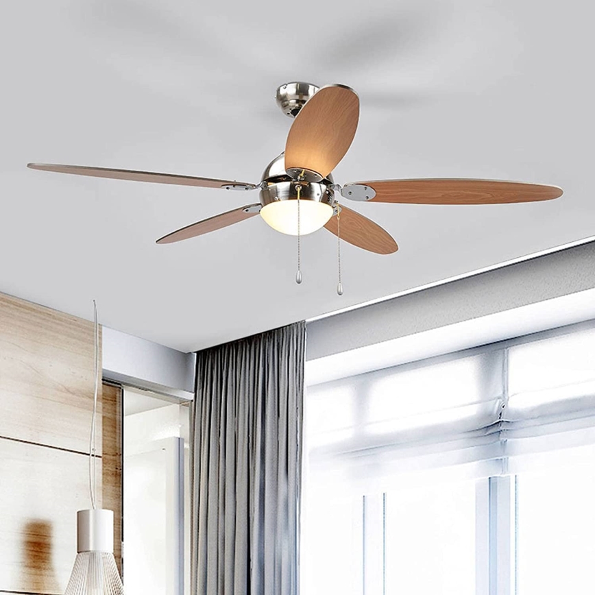 Griestu lampa ar ventilatoru LEVIAN 1xE14/60W/230V dižskābardis