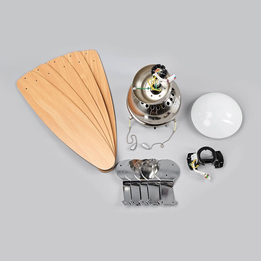 Griestu lampa ar ventilatoru LEVIAN 1xE14/60W/230V dižskābardis