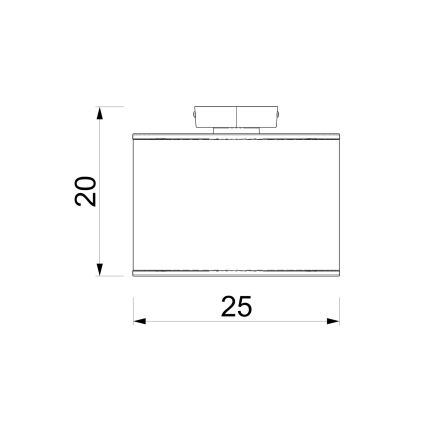 Griestu lampa ARDEN 1xE27/15W/230V Ø 25 cm balta
