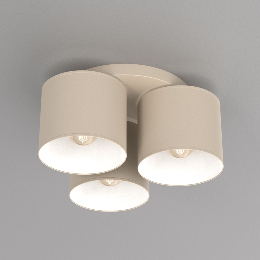 Griestu lampa ARDEN 3xE27/15W/230V, diametrs 30 cm, bēša