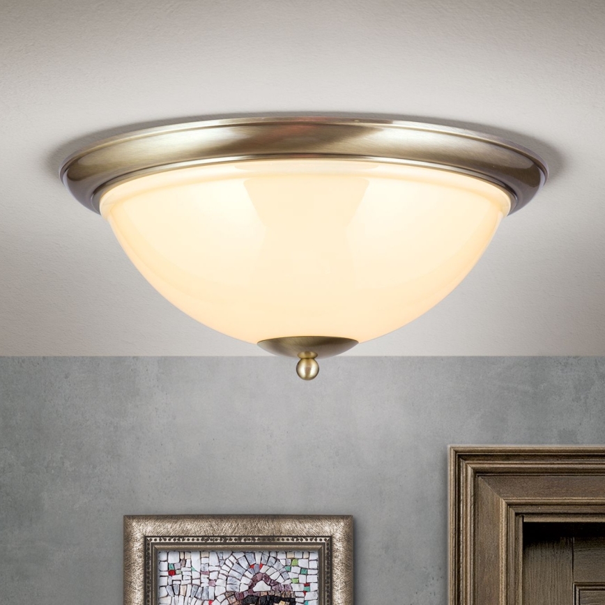 Griestu lampa AUSTRIAN OLD LAMP 3xE27/60W/230V d. 50 cm bronza/bēša