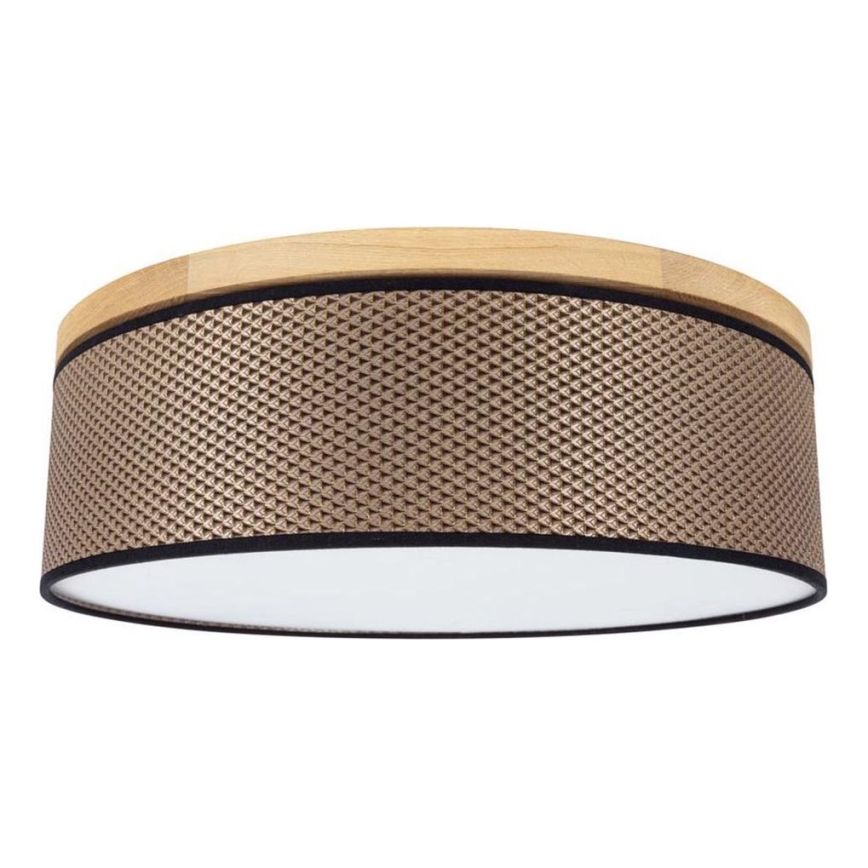 Griestu lampa BENITA 2xE27/25W/230V d. 48 cm brūna/ozols
