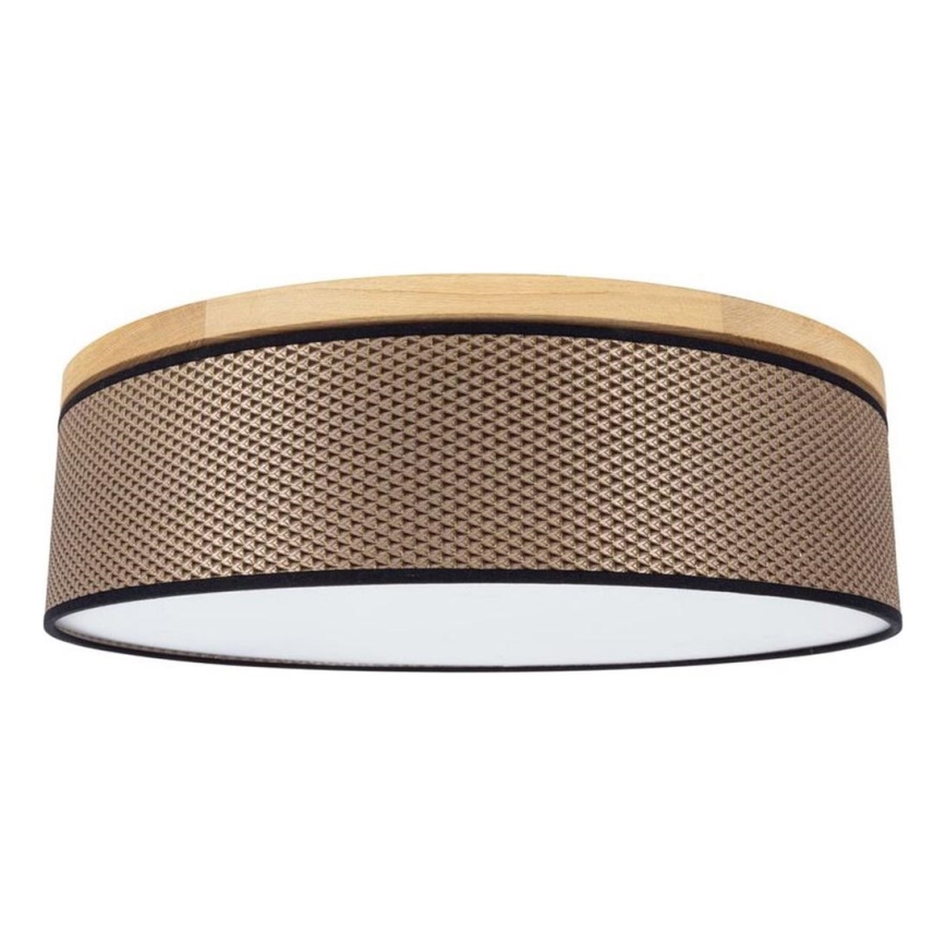 Griestu lampa BENITA 4xE27/25W/230V d. 58 cm brūna/ozols