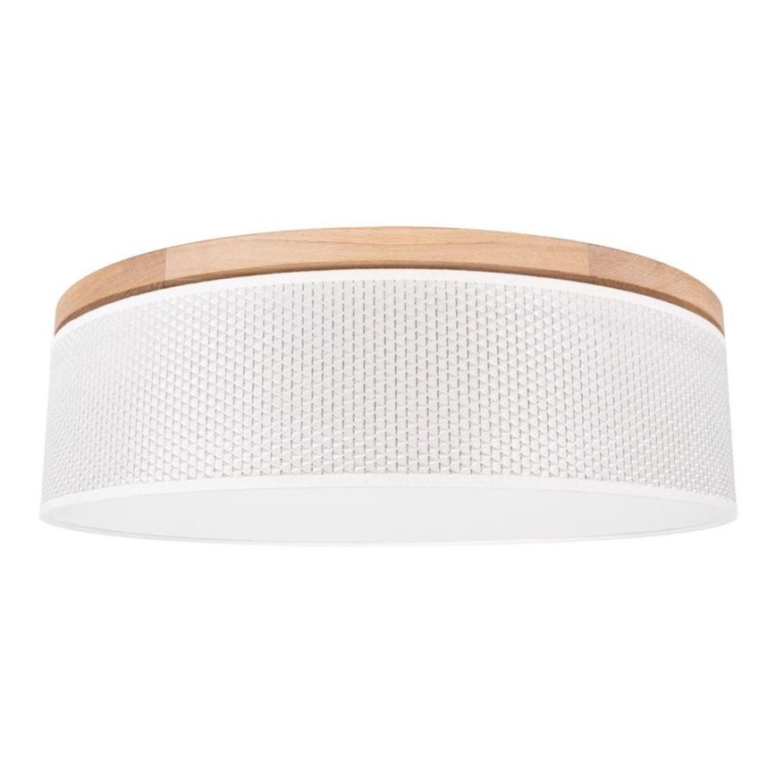 Griestu lampa BENITA 4xE27/25W/230V d. 58 cm krēmkrāsa/ozols
