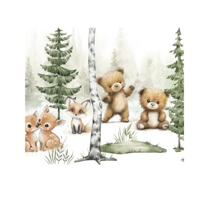 Griestu lampa bērnu istabai KIDS ROOM 1xE27/60W/230V Ø 40 cm ar dzīvnieku motīvu