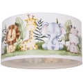 Griestu lampa bērnu istabai KIDS ROOM 1xE27/60W/230V Ø 40 cm, džungļu dizains