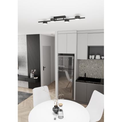 Griestu lampa BET 4xGX53/12W/230V melna