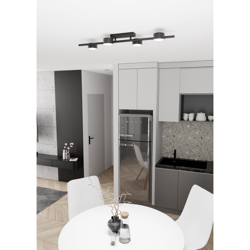 Griestu lampa BET 4xGX53/12W/230V melna