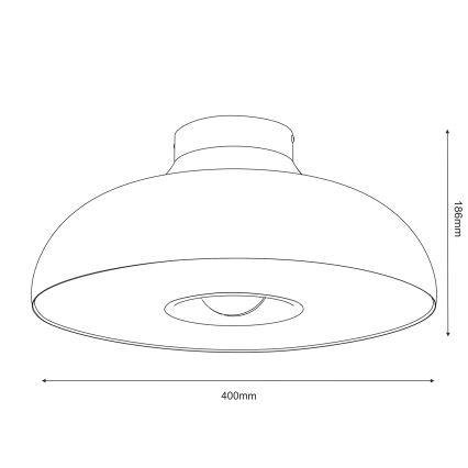 Griestu lampa BILBAO 1xE27/15W/230V bēša