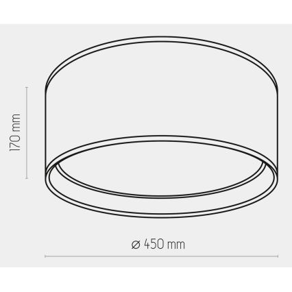 Griestu lampa BILBAO 4xE27/15W/230V d. 45 cm brūns/zelta