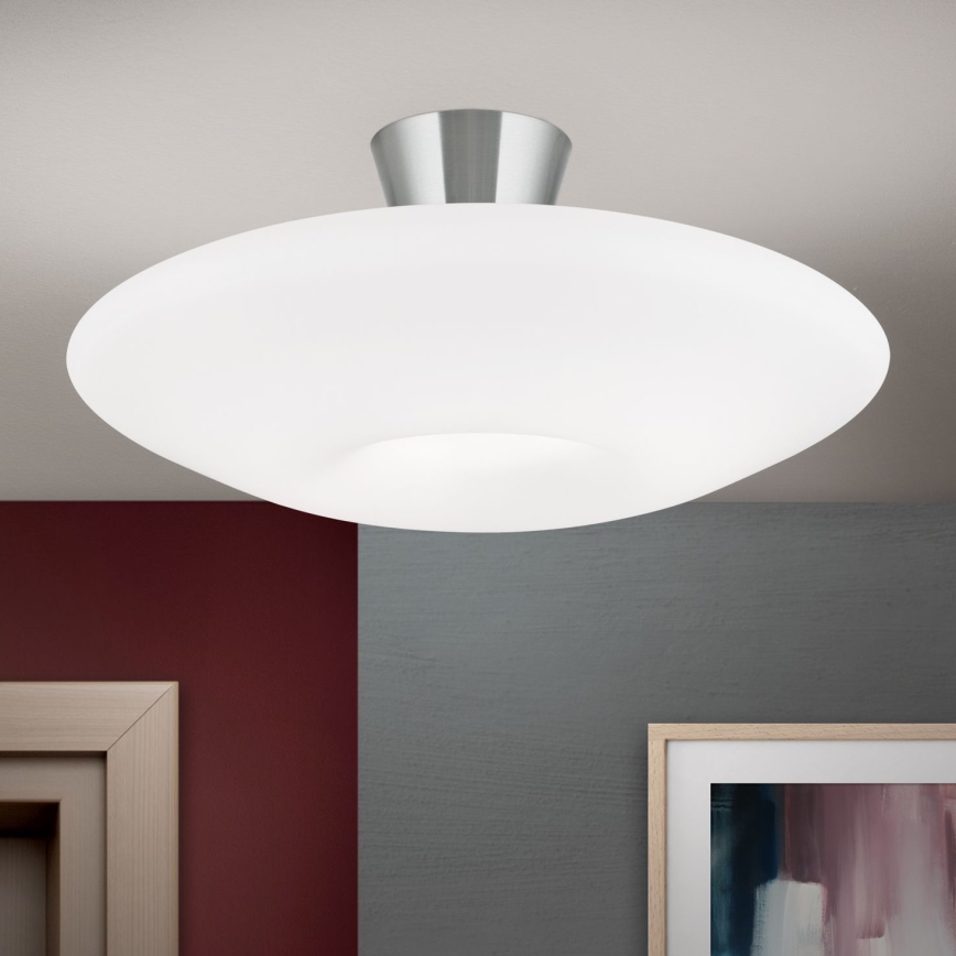 Griestu lampa BLANC 2xE27/60W/230V d. 49 cm matēts hroms