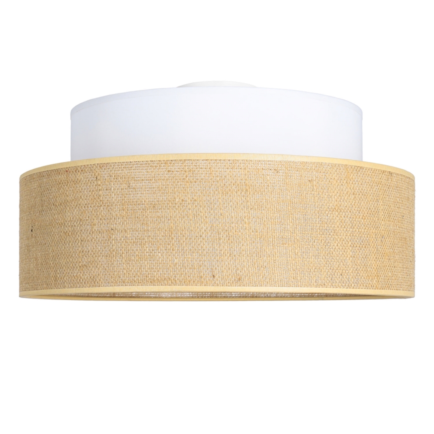 Griestu lampa BOHO 1xE27/60W/230V balta/bēša