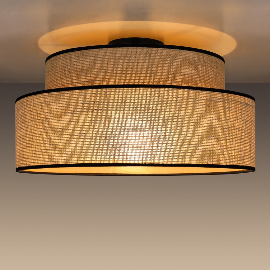 Griestu lampa BOHO 1xE27/60W/230V bēša
