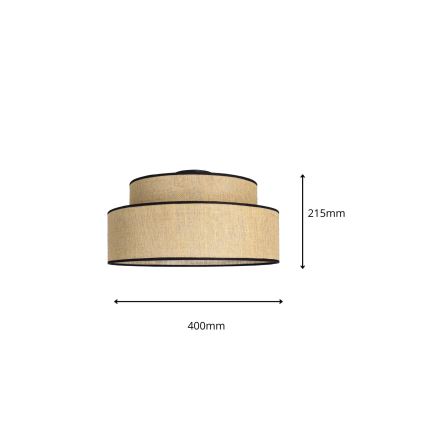 Griestu lampa BOHO 1xE27/60W/230V bēša
