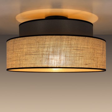 Griestu lampa BOHO 1xE27/60W/230V brūna/bēša