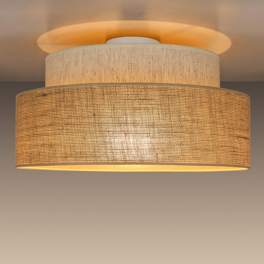 Griestu lampa BOHO 1xE27/60W/230V d. 40 cm krēmkrāsa/bēša