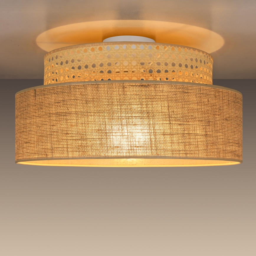 Griestu lampa BOHO 1xE27/60W/230V d. 40 cm rotanga