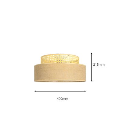 Griestu lampa BOHO 1xE27/60W/230V d. 40 cm rotanga