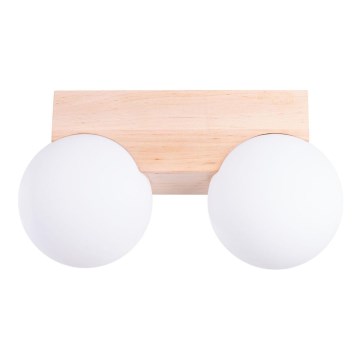 Griestu lampa BULBO 2xG9/8W/230V dižskābardis/balta