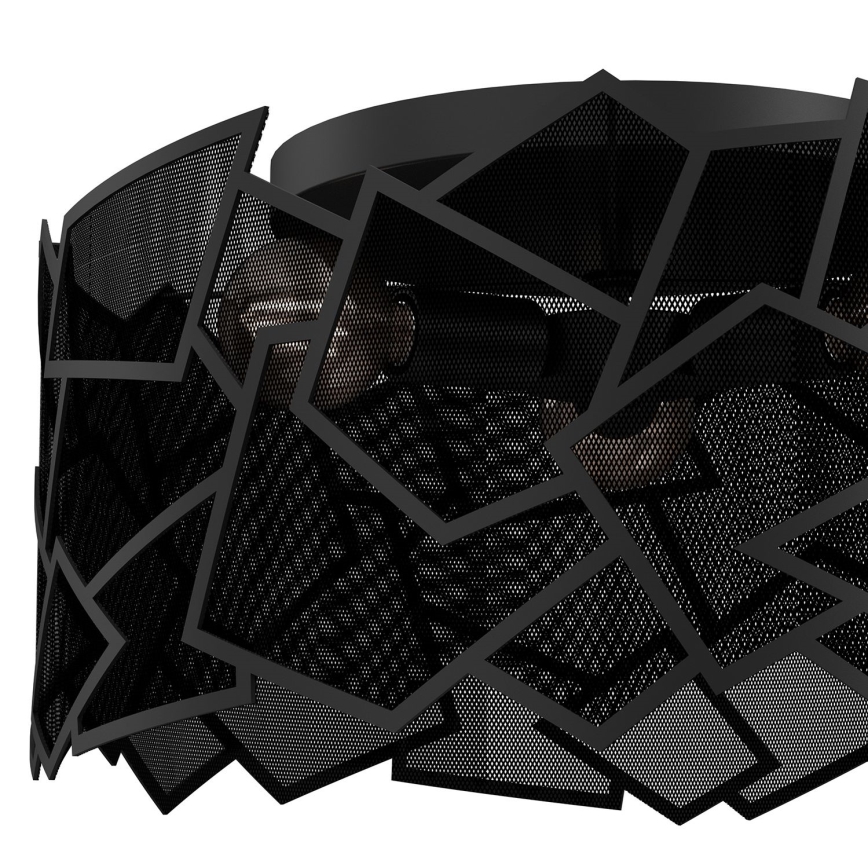Griestu lampa CAMO 3xE27/15W/230V melna