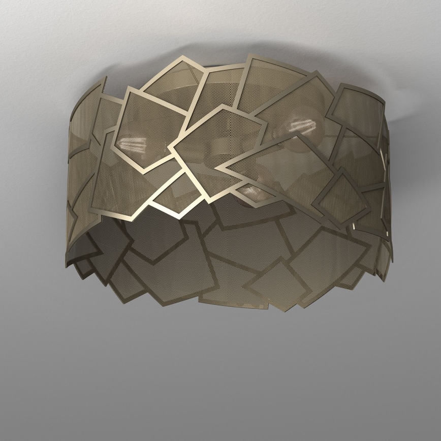 Griestu lampa CAMO 3xE27/15W/230V zelta