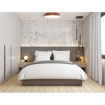 Griestu lampa CLEO ar kustības un krēslas sensoru, 5xE27/24W/230V, Ø 60 cm, vara krāsā