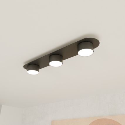 Griestu lampa DIAZ 3xGX53/12W/230V melna