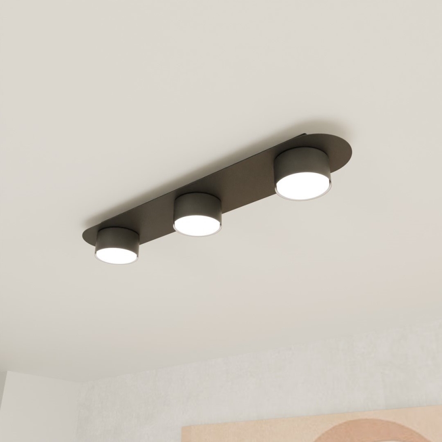 Griestu lampa DIAZ 3xGX53/12W/230V melna