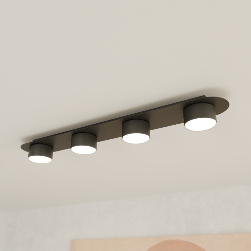 Griestu lampa DIAZ 4xGX53/12W/230V melna
