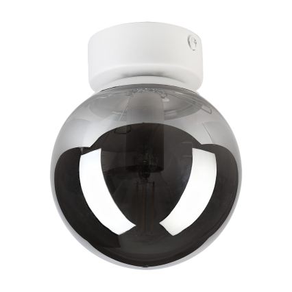 Griestu lampa ELIAS 1xE14/5W/230V Ø 13 cm balta/dūmakaina pelēka