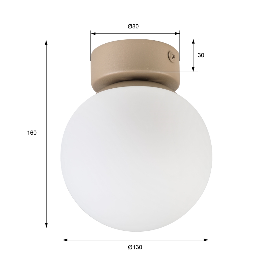 Griestu lampa ELIAS 1xE14/5W/230V Ø 13 cm bēša/balta