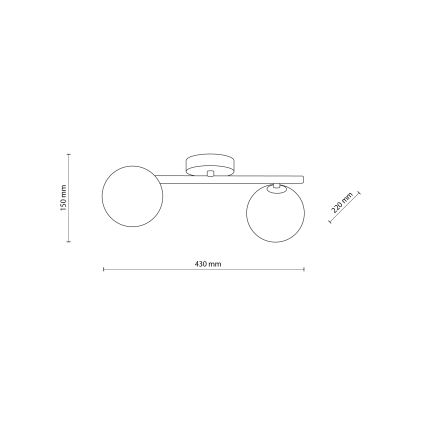 Griestu lampa ELYON 5xG9/40W/230V melna