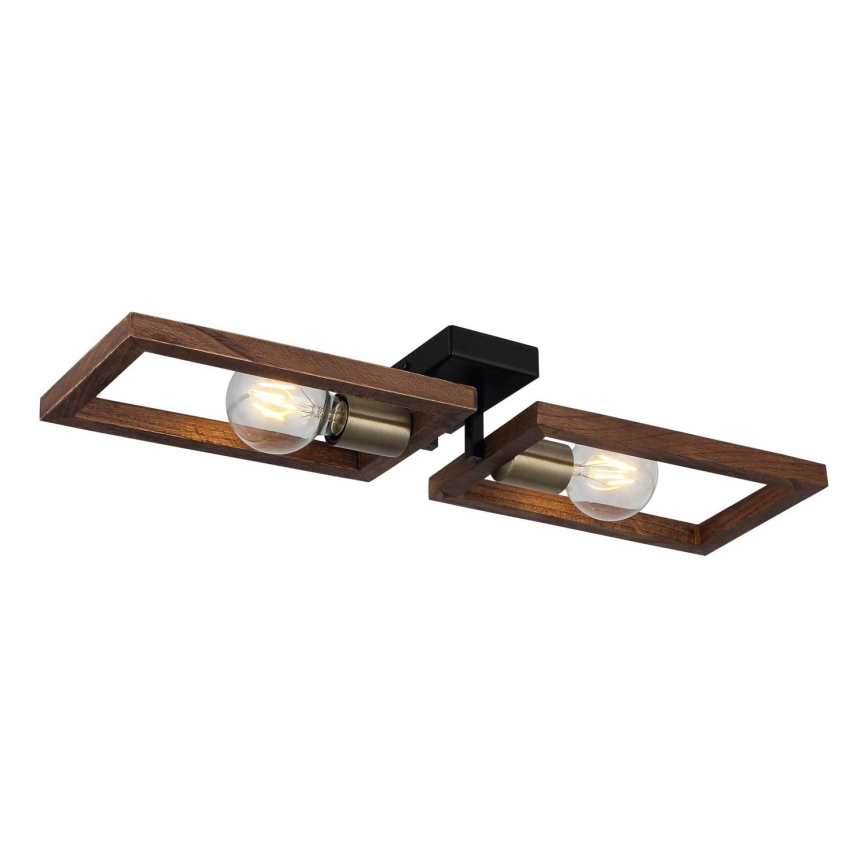 Griestu lampa ERA 2xE27/40W/230V brūna
