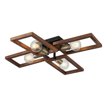 Griestu lampa ERA 4xE27/40W/230V brūna