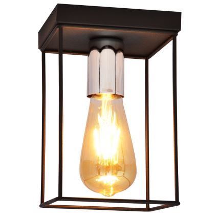 Griestu lampa FINN 1xE27/15W/230V melna/spīdīgi hromēts