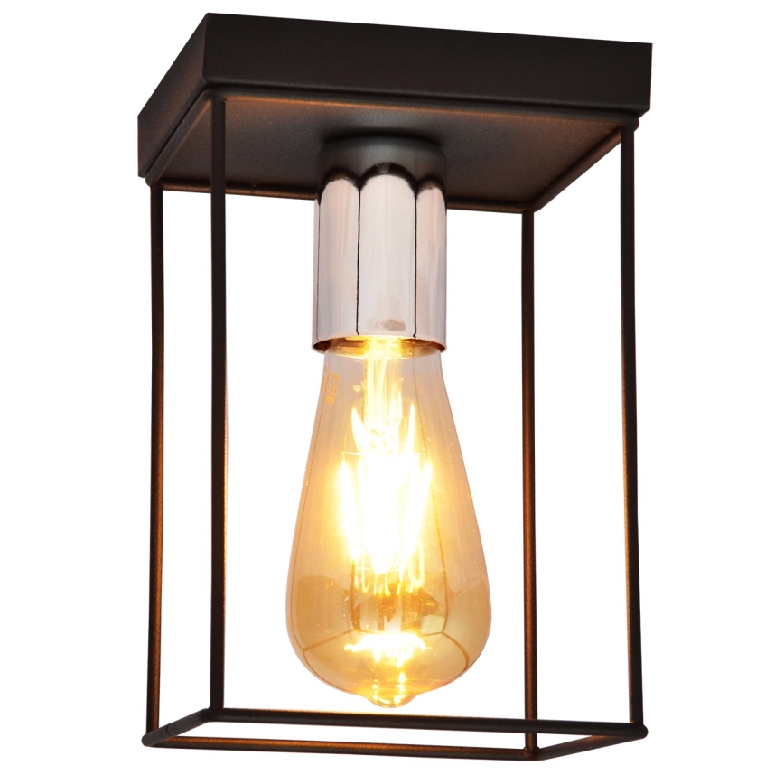 Griestu lampa FINN 1xE27/15W/230V melna/spīdīgi hromēts