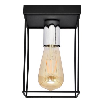 Griestu lampa FINN 1xE27/15W/230V melna/spīdīgi hromēts