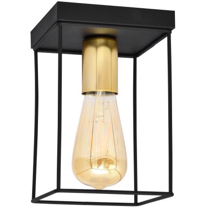 Griestu lampa FINN 1xE27/15W/230V melna/zelta