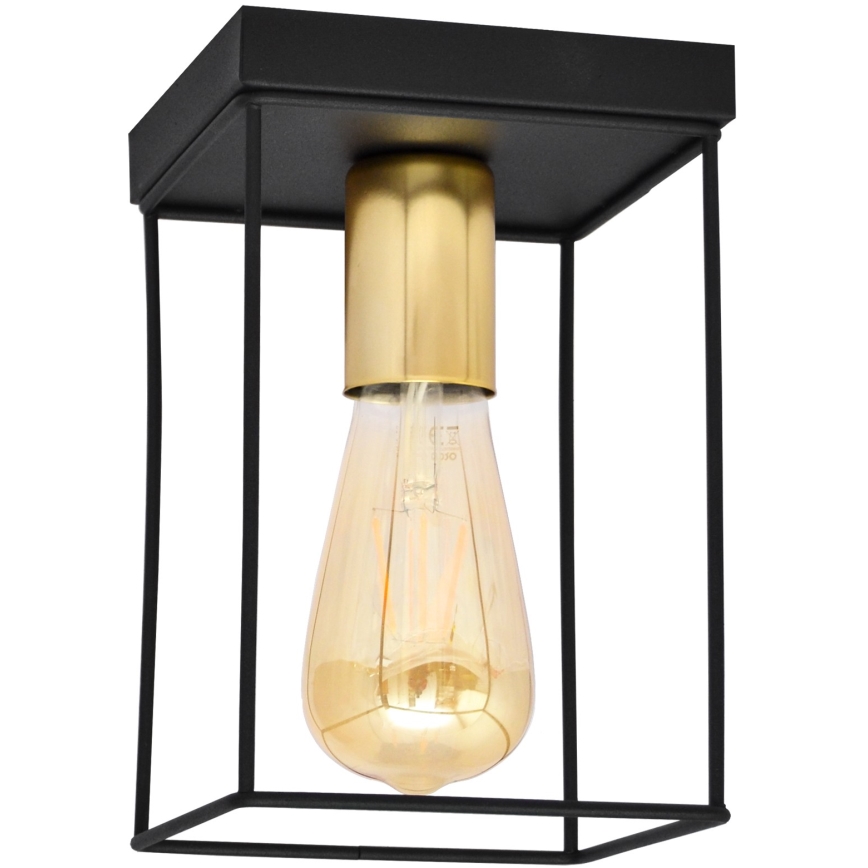 Griestu lampa FINN 1xE27/15W/230V melna/zelta