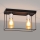 Griestu lampa FINN 2xE27/15W/230V melna/spīdīgi hromēts