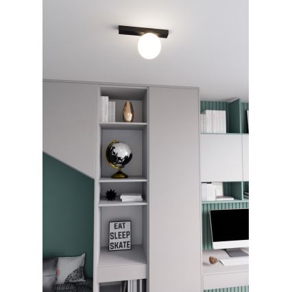 Griestu lampa FIT 1xE14/10W/230V melna/balta
