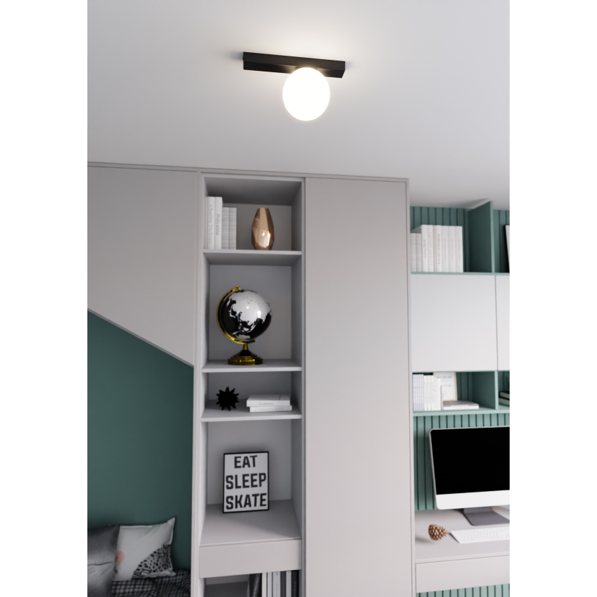 Griestu lampa FIT 1xE14/10W/230V melna/balta