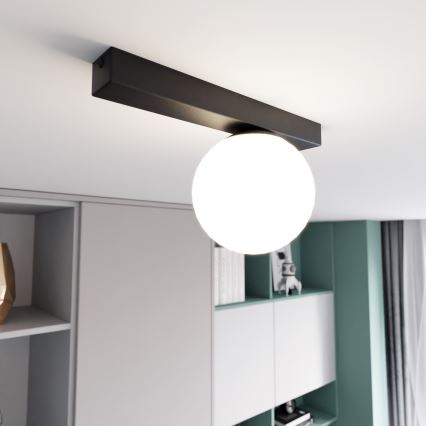 Griestu lampa FIT 1xE14/10W/230V melna/balta