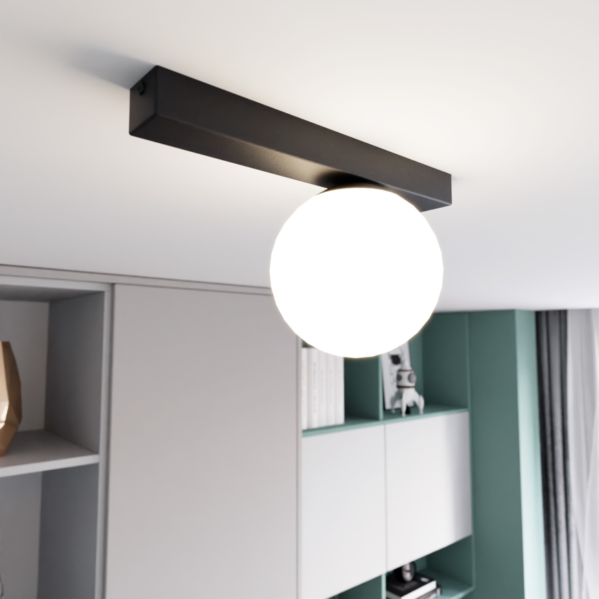 Griestu lampa FIT 1xE14/10W/230V melna/balta