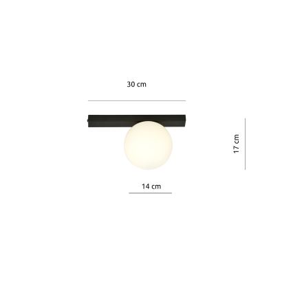 Griestu lampa FIT 1xE14/10W/230V melna/balta