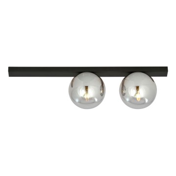 Griestu lampa FIT 2xE14/10W/230V melna/pelēka