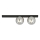 Griestu lampa FIT 2xE14/10W/230V melna/pelēka