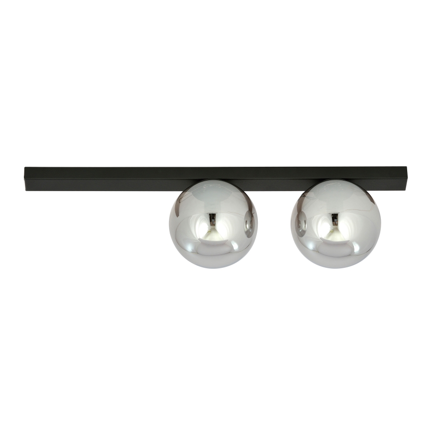 Griestu lampa FIT 2xE14/10W/230V melna/pelēka