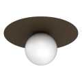 Griestu lampa FLAT 1xE27/15W/230V 55x60 cm brūna